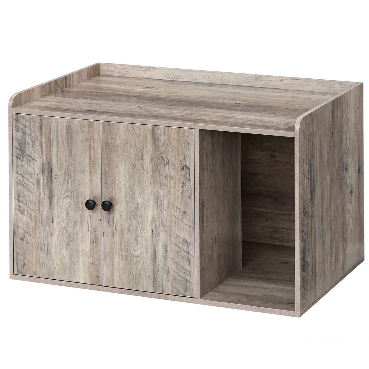 Feandrea Litter Box Enclosure, Cat Litter Box Furniture Hidden, with Front Entry, Modern Cat House for Indoor Cat, Kitty, Side End Table, 32.4 x 20.9 x 19.7 Inches, Greige UPCL001G01 Feandrea