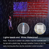 HYH American Flag Lights with 420 Super Bright LEDs Waterproof Led Flag Net Light of The United States for Memorial Day,Yard,Garden Decoration,Festival,Holiday,Party,Christmas New Year Decorations HYH