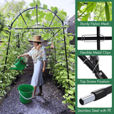 Garden Arch Trellis 7FT Extra Tall Polyethylene-Coated Stainless Steel Garden Trellis for Climbing Plants Outdoor Garden Trellis Arch for Cucumber Trellis, Gardening Trellis with Clips Trellis Netting montresor