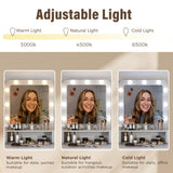 RoyalCraft Vanity with Lights, Makeup Vanity Desk with 3 Color Dimmable Lighted Hollywood Mirror, White Vanity with 4 Drawers, Large Dressing Table for Women Girls RoyalCraft