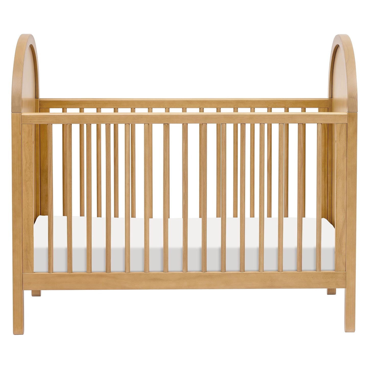 babyletto Bondi Cane 3-in-1 Convertible Crib with Toddler Bed Conversion Kit in Honey with Natural Cane, Greenguard Gold Certified