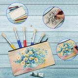 Outus Canvas Zipper Pouch Bags Canvas Pencil Pouch Blank Makeup Bags DIY Craft Bags Pencil Case Multipurpose Cosmetic Pouch for Cosmetic Toiletry Stationery Storage (30 Pieces) Outus