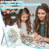 24pcs Mesh Zipper Pouch File Bags Puzzle Storage Bags, A4 13x9 Inches Large Reusable Zipper Pouches for Organizing Classroom Board Game Organization YOPCDJ