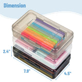 Mr. Pen- Clear Pencil Boxes, 3 Pack, Grey Shades, Snap-Tight Lid, Plastic Pencil Box Organizer, 7.9"x4.5"x2.4" Mr. Pen