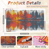 Ohhvvow 5D Lake & Forest Reflection Large Diamond Art Kit for Adults, 27.5x15.7 Inch Large Landscape Diamond Painting with Numbered Canvas, DIY Full Drill Gem Craft Kits, Serene Gift for Beginners Ohhvvow