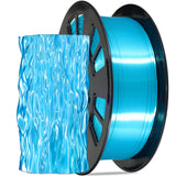 DO3D Silk Peacock Blue PLA Satin Shiny 3D Printer Filament, 1.75mm Diameter 1kg Spool 2.2lbs for FDM 3D Printers DO3D