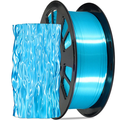 DO3D Silk Peacock Blue PLA Satin Shiny 3D Printer Filament, 1.75mm Diameter 1kg Spool 2.2lbs for FDM 3D Printers - WoodArtSupply