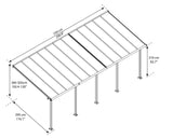 Palram - Canopia Olympia 10' x 24' Patio Cover - White/White Palram