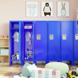 YESER Metal Storage Locker, School Locker Cabinet Lockers for Employees Gym Lockers, Lockable Storage Cabinet Small Locker for Bedroom, 54" Height Steel Locker for Home, Office, Blue YESER
