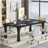 Tribesigns Executive Desk, 71" W x 35" D Large Office Desk, Modern Computer Desk Conference Table Meeting Room Table, Business Furniture for Home Office, Black Tribesigns