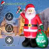 8 FT Christmas Inflatable Santa Claus with Candy and Big Gift Bag Outdoor Decor, Blow Up IP44 Weatherproof Xmas Decorations for Yard, Built-in LED Light for Gardern Lawn Indoor Winter Holiday Thanger