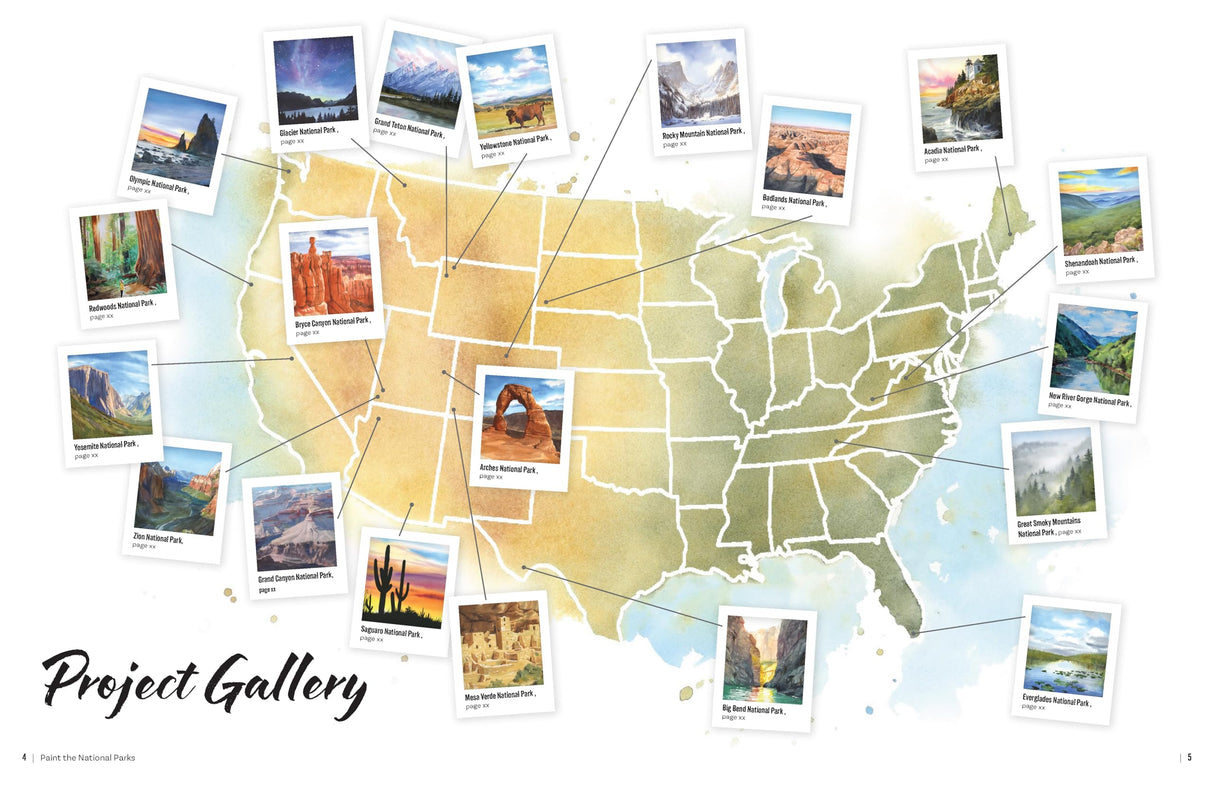 Paint the National Parks: A Watercolor Journey - Includes traceable templates and video tutorials WoodArtSupply