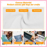 Amylove Mini Tote Bag Sublimation Blank Canvas Tote Bags Reusable Grocery Bags DIY Sack Goody Bag for Party Event Bag(8.5 x 8 Inch,White,24 Pcs) Amylove