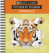 Brain Games - Sticker by Number: Animals - 2 Books in 1 (42 Images to Sticker) Publications International, Ltd.