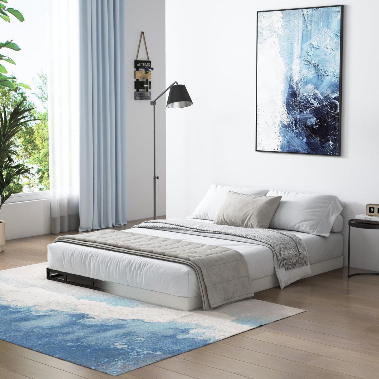 Vehowy Low Profile Box Spring Queen Size, 3 Inch Box Spring for Queen Bed, Heavy Duty Mattress Foundation, Metal Bed Base,Non-Slip,Easy Assembly Vehowy