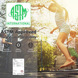 Lyromix Upgraded 12FT Trampoline for Kids and Adults, Large Outdoor Trampoline with Stakes, Light, Sprinkler, Basketball Hoop and Net, Capacity for 5-8 Kids and Adults Lyromix