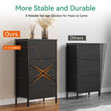 AODK Dresser for Bedroom Nightstand Small Dresser Chest of Drawers End Table for Living Room, Closet Dresser with 3 Storage Drawers Organizer Clothes, Black AODK