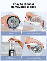 Ganiza Blender for Smoothies, 14Pcs Personal Blender for Shake and Smoothies for Kitchen with 3 Portable Blender Cups (1x24oz & 2X17oz), Single Serve Smoothie Maker, Nutritious Recipe Smoothie Blender Ganiza