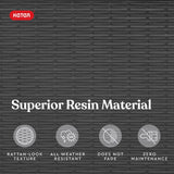 Keter Java XXL 230 Gallon Resin Rattan Look Large Outdoor Storage Deck Box for Patio Furniture Cushions, Pool Toys, and Garden Tools, Dark Grey Keter