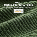 CHIC HOUSE Pull Out Sofa Bed, Full Size Sleeper Sofa, 2-in-1 Convertible Corduroy Couch with USB Charging, Memory Form Couch for Living Room, Apartment and Small Space CHIC HOUSE