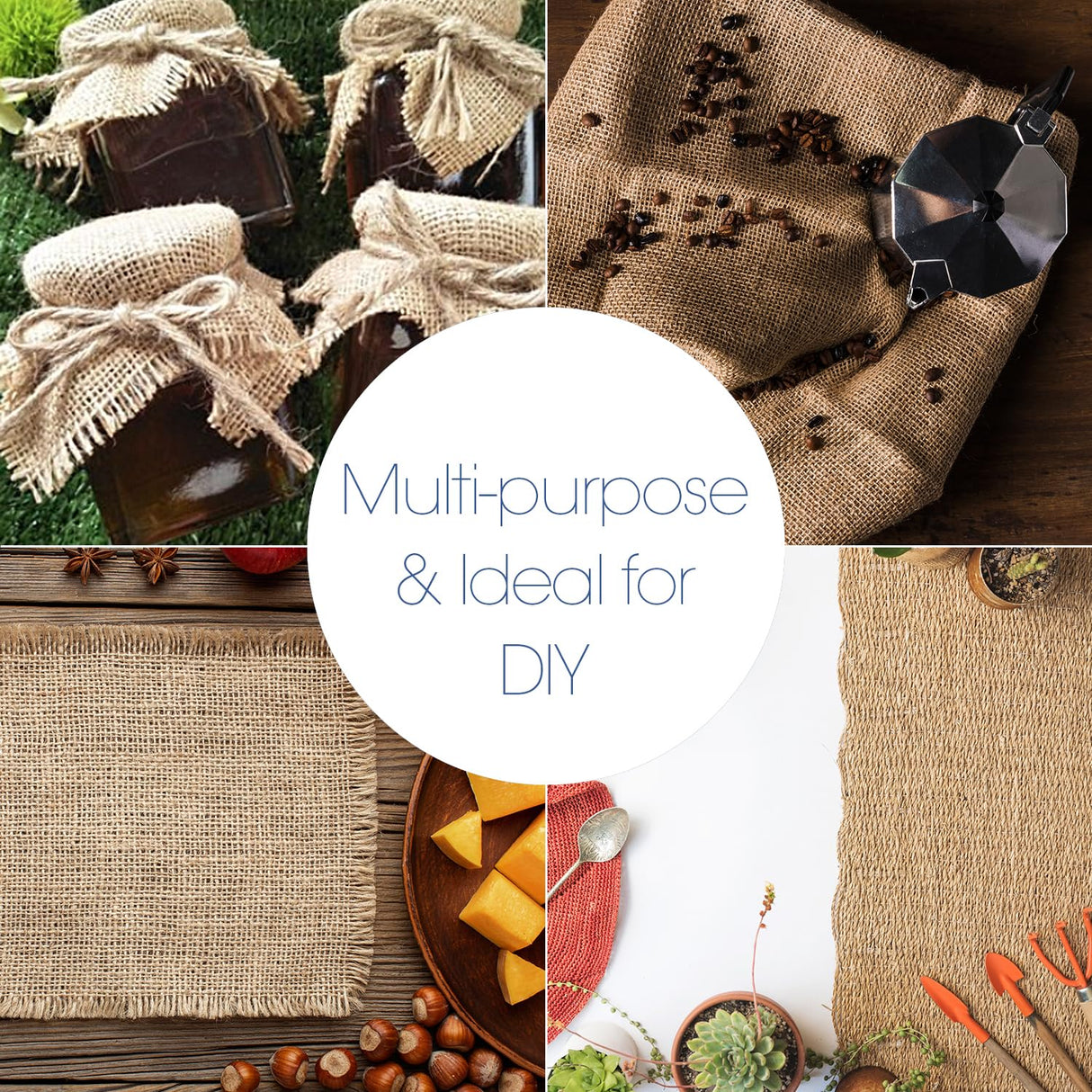 Pico Textiles 40” Wide Burlap - 1 Yard (3 Feet) - Premium Natural Burlap Fabric, Sold by The Yard - Great for Weddings, Home Crafts, Garden Fabric, Burlap Table Runner, Burlap Tablecloth WoodArtSupply