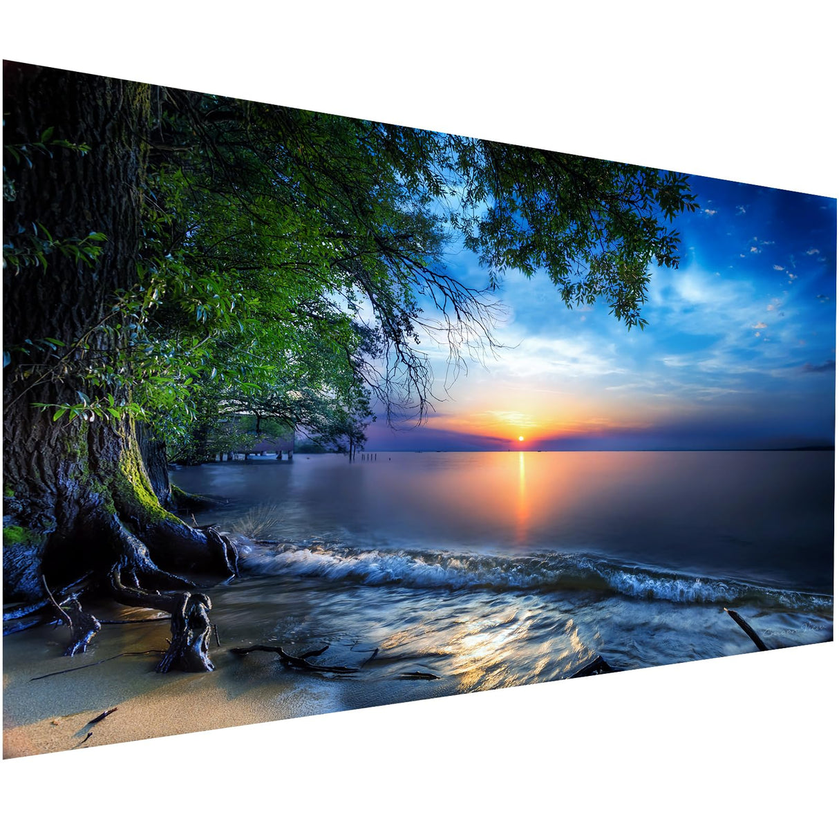 Diamond Painting Kits for Adults,Large Sunset Ocean Beach Diamond Art Painting for Beginners, Diamond Round 5D Full Drill Paint with Diamonds Pictures Gem Art Painting Kits DIY Crafts Kits 28X16in OFRKE