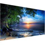 Diamond Painting Kits for Adults,Large Sunset Ocean Beach Diamond Art Painting for Beginners, Diamond Round 5D Full Drill Paint with Diamonds Pictures Gem Art Painting Kits DIY Crafts Kits 28X16in OFRKE