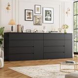 FOTOSOK 5 Drawer Dresser, Black Dresser Modern Dresser for TV Stand, Double Dresser Wide Storage Chests of Drawer with Door, Deep Drawers and Wide Storage Space FOTOSOK