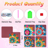 Wivico 4 pcs Diamond Painting Bookmarks, DIY Diamond Art Kits for Adults, Book Corner - Protecting Bookmark Craft Supplies Kits for Book Lovers(Mandala Lace) Wivico