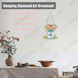 Eiflow Acrylic Diamond Art Hanging Ornament Kit for Adults Word Love, DIY Diamonds Painting Door Hanger Board Kit, Special Crystal Diamond Art Painting Pendant Eiflow