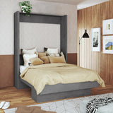 Oakland Living Easy-Lift Queen Murphy Wall Bed in Dark Grey with Shelf Oakland Living