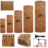 Bcofo Natural Reed Fencing Rolls,4FT X 16.4FT Balcony Reed Fence Bamboo Screen Fencing for Outdoor Backyard Patio， Privacy Screen Panels,Balcony Fencing Covering (Size : H0.61xL6m/H2xL20ft) Bcofo
