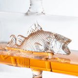 Bass Fish Wine & Whiskey Decanter Set 1100ml by The Wine Savant with 4 Bass Whiskey Glasses, Fishing & Boating Gifts, Drink Dispenser for Scotch, Bourbon The Wine Savant
