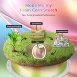 AMOLEN Silk PLA 3D Printer Filament, Shiny Multicolor Rainbow PLA Filament 1.75mm, Gradient Color Change PLA 3D Printing Filament for Most FDM 3D Printer, Pink Blue Purple Green Yellow, 1kg (2.2lbs) AMOLEN