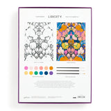 Galison Liberty Glastonbury – DIY 9 x 12 Paint by Number Kit with Iconic Liberty Print Art for Beginners and Experts Includes Paint and Brushes Galison