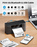 Itari Bluetooth Thermal Shipping Label Printer, 245-BT Wireless Label Printer 4x6, Desktop Label Printers for Small Business & Shipping Packages, Support iOS, Android, Windows, Amazon, Shopify, USPS Itari