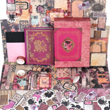 Funto Scrapbooking Kit (185 PCS), Medieval Chapter- Rose Garden, Perfect for Bullet Scrapbooking Materials, Planner DIY Craft Collage Funto