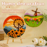 QMNNMA Needle Felting Kit for Beginners, Needle Felt Painting Kit with Picture Frame, Foam Pad, Felt Cloth, and Instructions, Flowers Wool Felting Kit Used for Home Decoration, Art Craft QMNNMA