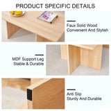 ZYLTHORN Modern Coffee Table for Living Room Light Wood Coffee Table Small Rectangle Coffee Table for Office ZYLTHORN