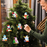 28 Pack Christmas DIY Crafts Kit for Kids, Make Your Own Christmas Snowman Ornaments Xmas Stickers Cutouts Arts and Crafts Bulk for Kids Winter Holiday Xmas Classroom Art Activities Party Decorations GuassLee