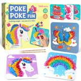 Poke in Art for Kids Unicorns Rainbow Mermaid Butterfly Cupcake Arts and Crafts for Kids 4-8 Boys Girls Home Decor Birthday Christmas Gifts 6 DIY Themes Creative Activity Game Plunack