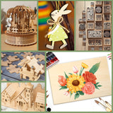 48 Pack Basswood Sheets 1/8x12x12 Inch, Unfinished Wood for Crafts, 3mm Basswood for Laser Cutting & Engraving, Wood Burining,Architectural Models, Wood Board for Painting. ESRICH