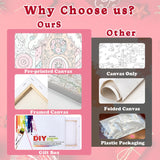 Christmas Paint by Numbers Kit for Kids with Frame - Candy House Paint by Number for Kids, Christmas Kid Painting by Number Kits Age 5-8 for Home Wall Decor 8X8inch (with Wooden Easel) ajepon