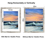 LUCKYLIFE 18x24 Frame in Distressed White, Gallery Frame for Wall Mounting, 2 Pack LUCKYLIFE