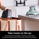 Ninja Crispi Air Fryer, Microwave, Freezer & Dishwasher Safe, Non Toxic Glass Portable Cooking System, 4 QT & 6 Cup Glass Containers with Storage Lids, Easy Meals, Air Fry, Bake, Green, FN101SG Ninja