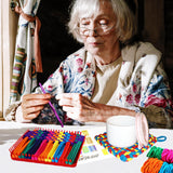 Tatahu Potholder Weaving Loom Kit - 300pcs Rainbow Knitting Refill Loops in 10 Colors, Make 8 Potholders for Beginners, DIY Arts and Crafts Tatahu