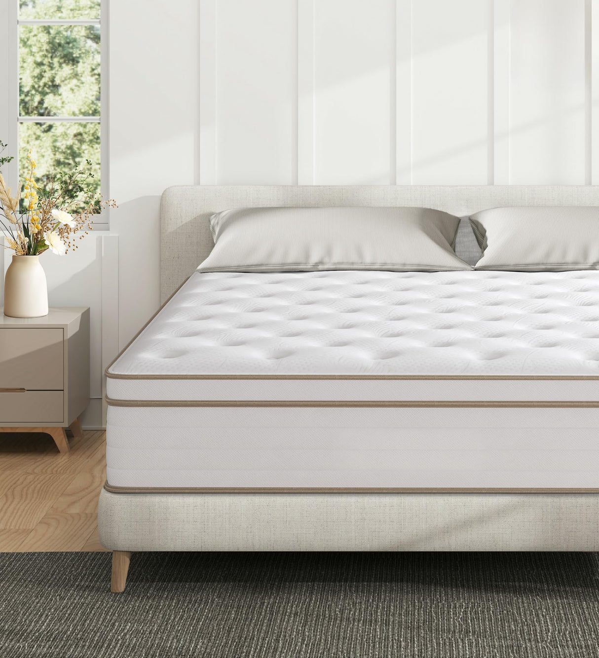 Huyamy Full Mattress,Hybrid 10 Inch Full Size Mattress in a Box,Memory Foam & Individually Pocket Spring for Pain Relief,Medium Firm Full Mattresses,CertiPUR-US. Huyamy