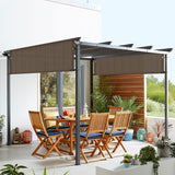 FLORALEAF 8'×16' Pergola Shade Cover Universal Replacement Canopy for Outdoor Patio Porch Backyard Gazebo with Grommets Weighted Rods FLORALEAF