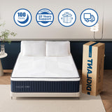 Queen Mattress, DIGLANT 14Inch Euro Top Memory Foam Hybrid Mattress, Medium Plush Feel Pocket Springs Queen Size Mattress for Pressure Relief, Edge Support Mattress in Box, CertiPUR-US, 60"*80" DH DIGLANT HOME