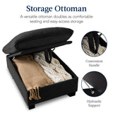 Best Choice Products Modern Loveseat Sofa for Living Room, Corduroy Recliner, Removable Cover, Spring Cushions, Solid Wood Frame, Easy Assembly for Small Spaces, 82in – Black Best Choice Products